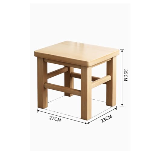 OZLMBERN Massivholzhocker Haushalt Faltbarer Stuhlplatzhocker Holzhocker Esshocker Roundhocker Stuhl Holzhocker von OZLMBERN