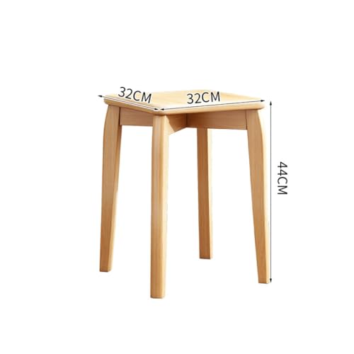 OZLMBERN Massivholzhocker Haushalt Faltbarer Stuhlplatzhocker Holzhocker Esshocker Roundhocker Stuhl Holzhocker von OZLMBERN