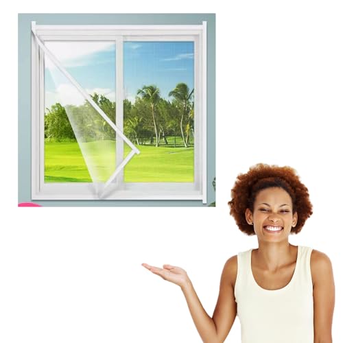 40 x 125 cm, Fliegengitter Fenster, DIY-Fenster Insektenschutz Fliegennetz Insektenschutz Pollenschutz Mückenfenster von OZMMDA