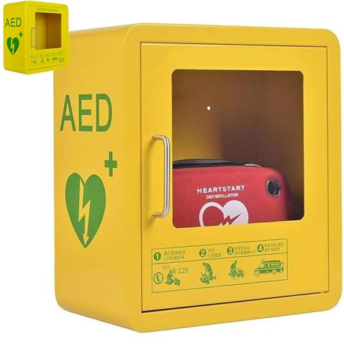 AED-Erste-Hilfe-Schrank, Wandmontierter Defibrillationsalarmkasten, Metallstahlplatte, Abgerundetes Eckendesign, Passend For Die Meisten AED-Modelle For Notfälle, Zuhause, Schulen, Büros AED-Erste-Hilfe-Schrank, Wandmontierter Defibrillationsalarmkasten, Metallstahlplatte, Abgerundetes Eckendesign, Passend For Die Meisten AED-Modelle For Notfälle, Zuhause, Schulen, Büros von OZPPM