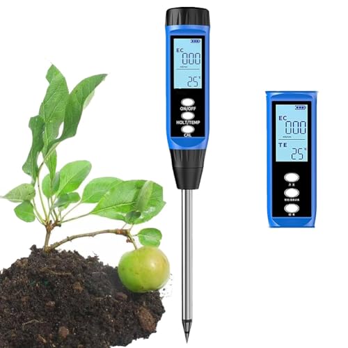 Boden-EC-Tester, EC-Temperaturmonitor, Leitfähigkeitstester For Hydrokultur Und Landwirtschaft, Temperaturmonitor, Düngemittel, Nährstoffsalz, Temperaturdetektor, Pflanzenpflege von OZPPM