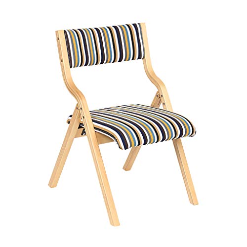 Kitchen Dining Chairs,Foldable Cotton and Linen Backrest Chair Home use Dorm Room Desk Leisure Meeting Balcony Chair(D) von OZSSLJJ