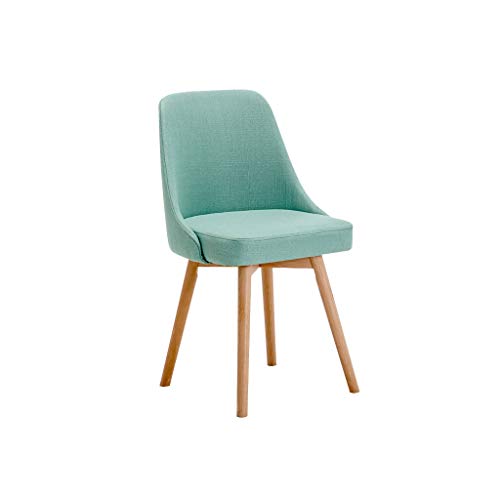 OZSSLJJ Cloth Beech Legs Counter Chair Study Home use Backrest Dorm Room Computer Bedroom Marriage Room Chair(Grass Green) von OZSSLJJ