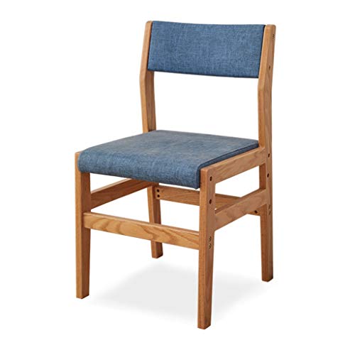 OZSSLJJ Kitchen Dining Chair,Solid Wood Backrest Home Use Computer Patio Terrace Student Study Chair Backrest Chair(Blue) von OZSSLJJ