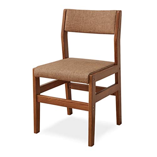 OZSSLJJ Kitchen Dining Chair,Solid Wood Backrest Home Use Computer Patio Terrace Student Study Chair Backrest Chair(Brown) von OZSSLJJ
