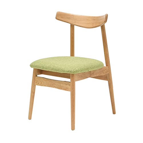 OZSSLJJ Kitchen Dining Chairs,Cloth Solid Wood Backrest Leisure Desk Home use Negotiate Computer Chair(B,Wood Color) von OZSSLJJ
