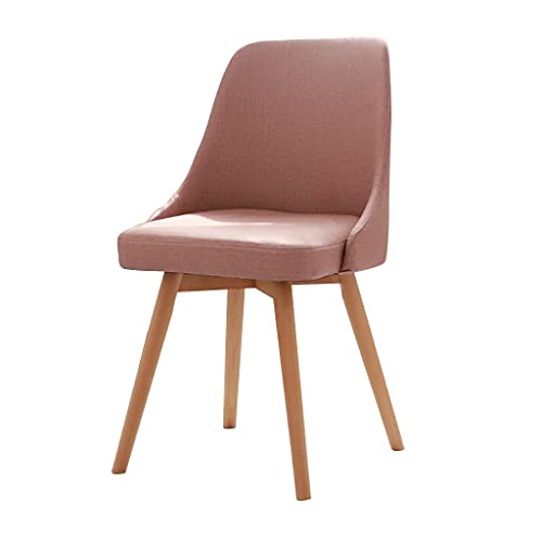 OZSSLJJ Kitchen Dining Chairs,Cloth Waterproof Oil-Proof Reception Chair Western Restaurant Dorm Room Computer Chair(Pink) von OZSSLJJ