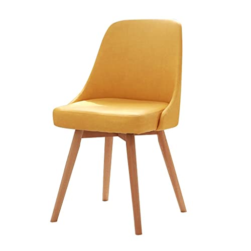 OZSSLJJ Kitchen Dining Chairs,Cloth Waterproof Oil-Proof Reception Chair Western Restaurant Dorm Room Computer Chair(Yellow) von OZSSLJJ