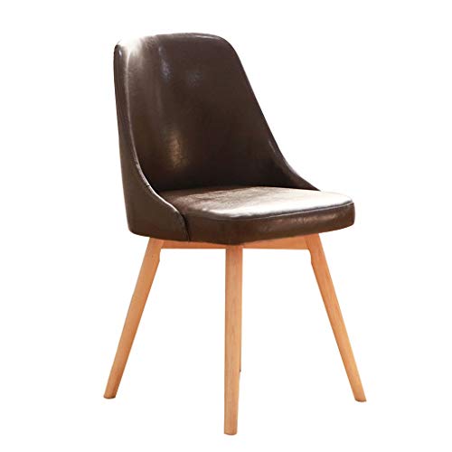 OZSSLJJ Kitchen Dining Chairs,Leather Backrest Home use Study Bedroom Balcony Cafe Milk Tea Shop Corner Chair(Deep Red) von OZSSLJJ