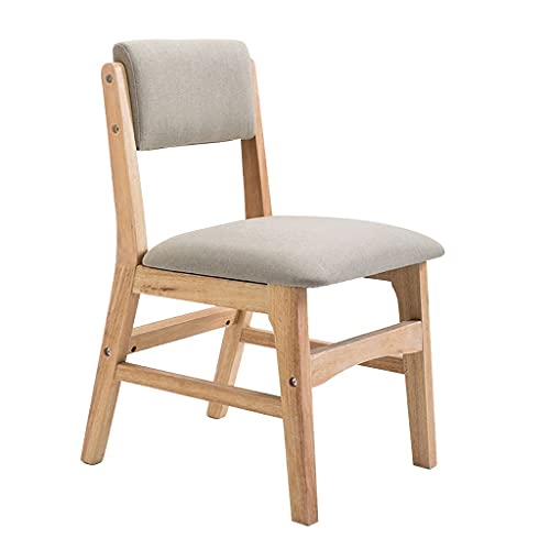 OZSSLJJ Kitchen Dining Chairs,Linen Backrest Home use Computer Bedroom Study Hotel Balcony Retro Lounge Chairs(Beige,A) von OZSSLJJ