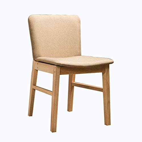 OZSSLJJ Kitchen Dining Chairs,Milk Tea Shop Cafe Home use Leisure Computer Bedroom Linen Backrest Chair(Beige) von OZSSLJJ