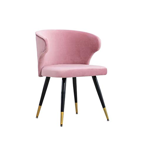OZSSLJJ Metal Nordic Dining Chair,Home Backrest Simple Restaurant Party Celebration Ceremony Negotiation Chair(Pink) von OZSSLJJ