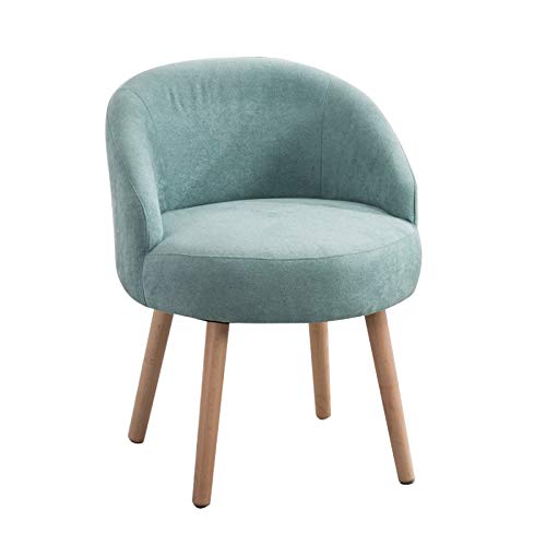 OZSSLJJ Soft Velvet Dining Chair,Lazy Cloth Leisure Small Sofa Backrest Chair Balcony Bedroom Living Room Reception Chair(Blue) von OZSSLJJ