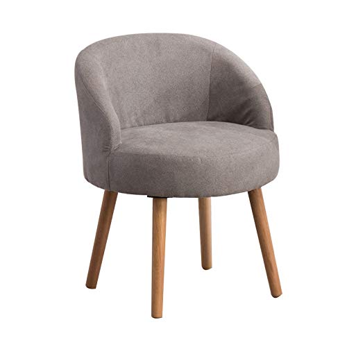 OZSSLJJ Soft Velvet Dining Chair,Lazy Cloth Leisure Small Sofa Backrest Chair Balcony Bedroom Living Room Reception Chair(Gray) von OZSSLJJ