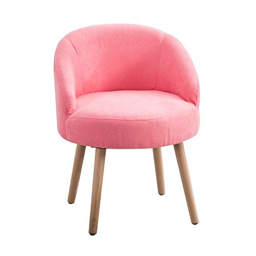 OZSSLJJ Soft Velvet Dining Chair,Lazy Cloth Leisure Small Sofa Backrest Chair Balcony Bedroom Living Room Reception Chair(Pink) von OZSSLJJ