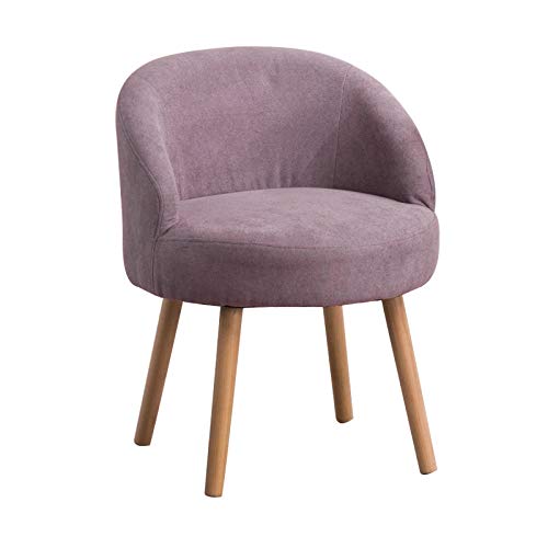 OZSSLJJ Soft Velvet Dining Chair,Lazy Cloth Leisure Small Sofa Backrest Chair Balcony Bedroom Living Room Reception Chair(Purple) von OZSSLJJ
