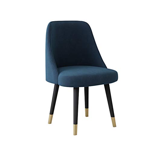 OZSSLJJ Soft Velvet Dining Chair,for Dining Room Hotel Computer Student Bedroom Simple with Backrest Reception Chair(Blue,A) von OZSSLJJ