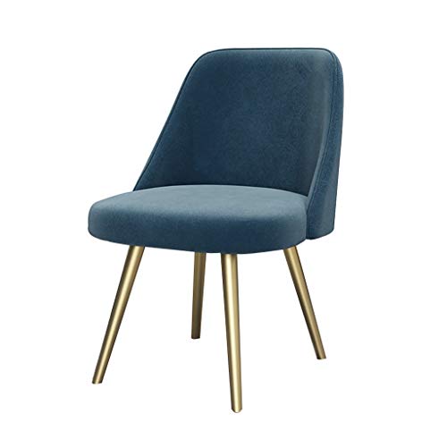 OZSSLJJ Soft Velvet Dining Chair,for Dining Room Hotel Computer Student Bedroom Simple with Backrest Reception Chair(Blue,B) von OZSSLJJ