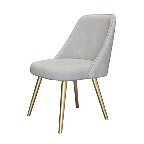 OZSSLJJ Soft Velvet Dining Chair,for Dining Room Hotel Computer Student Bedroom Simple with Backrest Reception Chair(Gray,B) von OZSSLJJ