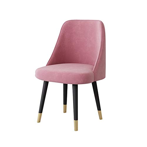 OZSSLJJ Soft Velvet Dining Chair,for Dining Room Hotel Computer Student Bedroom Simple with Backrest Reception Chair(Pink,A) von OZSSLJJ