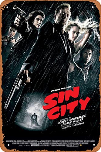 Sin City Filmposter Retro Metall-Blechschild 20,3 x 30,5 cm von OZSSLJJ