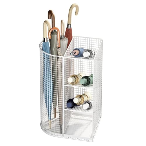 OZTYSGXM Regenschirm-Organizer-Regal mit großer Kapazität Innenbereich, Regenschirmhalter aus Metall mit Abnehmbarer Tropfschale, für Einsatz Eingangsbereich Office oder Veranda,White OZTYSGXM Regenschirm-Organizer-Regal mit großer Kapazität Innenbereich, Regenschirmhalter aus Metall mit Abnehmbarer Tropfschale, für Einsatz Eingangsbereich Office oder Veranda,White von OZTYSGXM