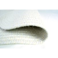 Geflochtener Teppich | Weiß Und Gelb Wendbar Handgemacht Hand Geflochtener Wollteppich Meditationsmatte Türmatte Nur Innenbereich von OZVilla