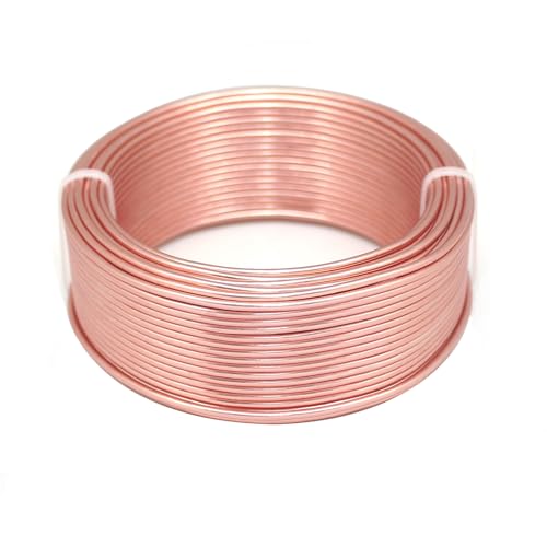 OZXCHIXU Biegbarer Aluminium-Basteldraht, 2 mm, Metalldraht für Bonsai-Training, Puppenskelette, DIY, Schmuckherstellung, Anker, Drahtweben (Kupfer) von OZXCHIXU