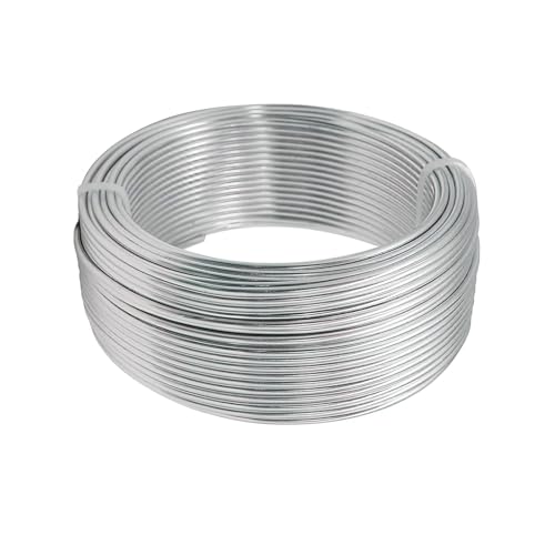 OZXCHIXU Biegbarer Aluminium-Basteldraht, 2 mm, Metalldraht für Bonsai-Training, Puppenskelette, DIY-Schmuckherstellung, Anker-Herstellung, Drahtweben (Silber) von OZXCHIXU