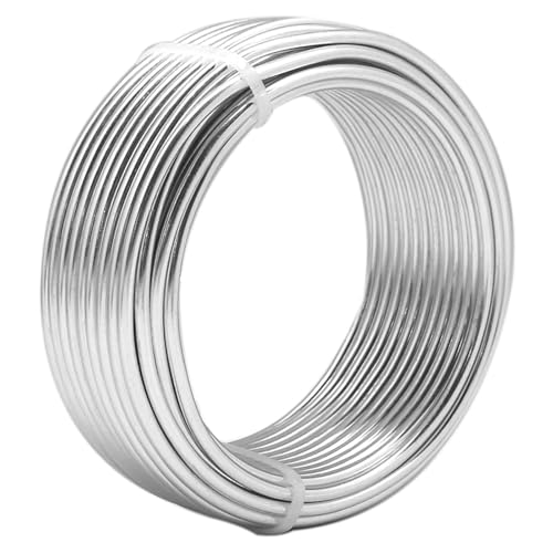 OZXCHIXU Biegbarer Aluminium-Basteldraht, 3 mm, Metall-Basteldraht für DIY-Schmuckherstellung, Modellierung, Bonsai-Training, Basteln (D Silver) von OZXCHIXU