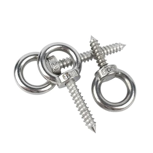 1 STÜCKE M4 M5 M6 M8 M10 M12 304 Edelstahl Augenmutter Selbstschneidende Schraube Schafauge Rundring Selbstschneidende Schraubenhaken(100mm,M12) von OZXJW