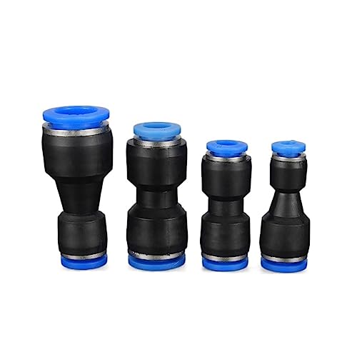 10 STÜCKE Pneumatische Fitting Kunststoffanschluss PG/PE/PU 4mm 6mm 8mm Luftwasserschlauch Rohr Einstecken Gerade Gas Schnellanschluss T-Typ(PE-4 10PCS) von OZXJW
