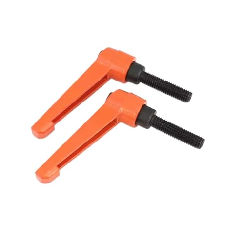 1PC M4 M5 M6 M8 M10 M12 M16 Orange Farbe Klemmhebel Maschinen Verstellbarer Griff Verriegelung Externer Außengewindeknopf(Screw M6x40mm) von OZXJW