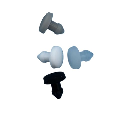 Gummi-Außengewindelochkappe aus Silikon, T-förmiger Stopfen, 2,5 mm, 3 mm, 4 mm, 4. Dichtungsende (weiß, A 5 mm) von OZXJW