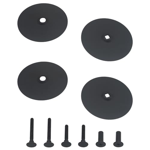 OZXNO Türloch-Abdeckplatte aus Stahl, 6,4 cm Durchmesser, 2 Stück (schwarz) von OZXNO