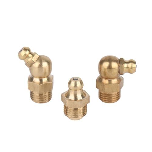 OZXWL 10 STÜCKE M4 M5 M6 M8 M10 M12 M14 M16 Außengewinde Messing Gerade Ellenbogen Typ Hydrauliköl Zerk Schmiernippel Rohr Rohrverschraubung(45 Degree,M16x1.5) von OZXWL