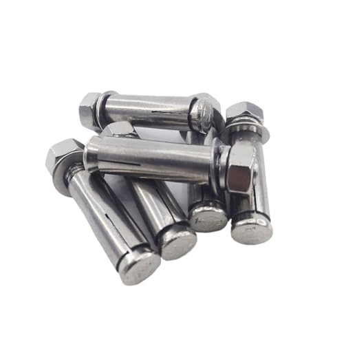 1/5Pcs M6 M8 M10 -M20 304 A2 Edelstahl Hexagon Expansion Schraube Hülse Beton Anker Bolzen(5pcs,M6x80) von OZXZH