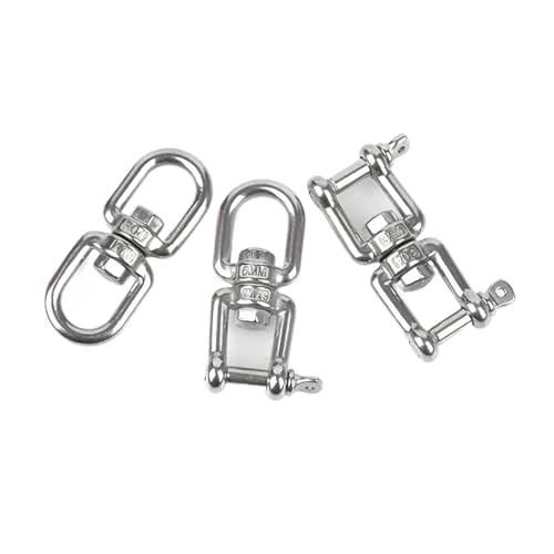 1 STÜCK 8-Form 304# Edelstahl Drehring Drahtseil Verbindungsschäkel Schnellentladehaken Schließbügel Verbindungsschnalle Größe M4 bis M22(OX Type M4) von OZXZH