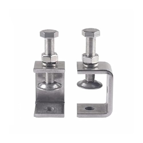 1 STÜCKE 304 Edelstahl Clip Einstellbare C-klemme Vierkantrohrschelle Sechskantschraube Hardware Werkzeugbefestigungen Schreibtisch Feste Halterung(A11-130mm) von OZXZH
