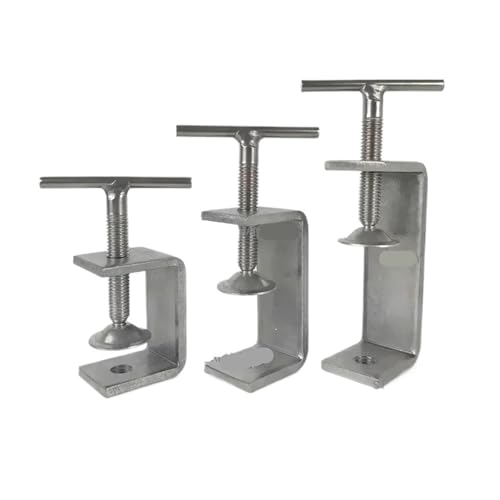 1 STÜCKE Hochleistungs-Desktop-C-Typ-Klemme Einstellbarer Schreibtisch-Festhalter-Clip Multifunktions-Edelstahl-Befestigungselemente Hardware-Tools(H) von OZXZH