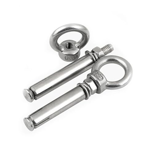 1 STÜCKE Stretch Dehnschraube Haken Edelstahl Hängeöse Ringe Mutter Abnehmbare Schaukel Universalschraube M6-M12(M12X1PCS) von OZXZH