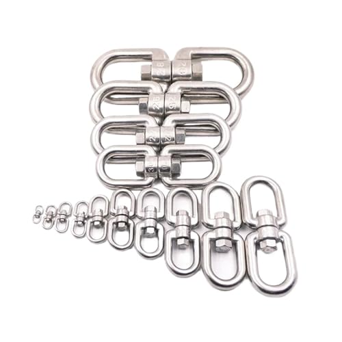 1 stücke M3-M20 Doppelseitige Drehhaken 304 Edelstahl Rotation Schnalle Schäkel Ring Outdoor Klettern Karabiner(M5) von OZXZH