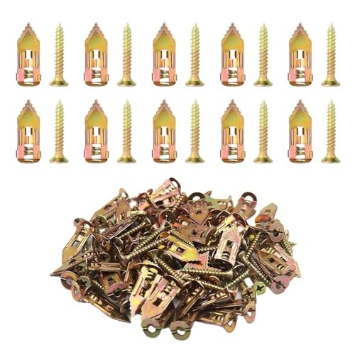 10 Stück Einhämmer-Metall-Trockenbauanker 10 x 30 mm mit selbstschneidenden Schrauben, Wandanker-Befestigungsstecker und Schraube for Gipskartonplatten 10 Stück Einhämmer-Metall-Trockenbauanker 10 x 30 mm mit selbstschneidenden Schrauben, Wandanker-Befestigungsstecker und Schraube for Gipskartonplatten von OZXZH