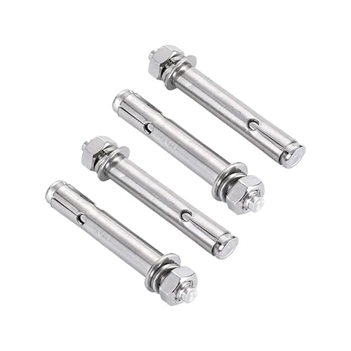 2-10 Stück Edelstahl Expansionsschrauben Sechskantkopf Anker Hülse M6 M8 M10 Halbzahn Anker für Beton Bolzen Haken Bolzen (100mm, M12 2PCS) von OZXZH