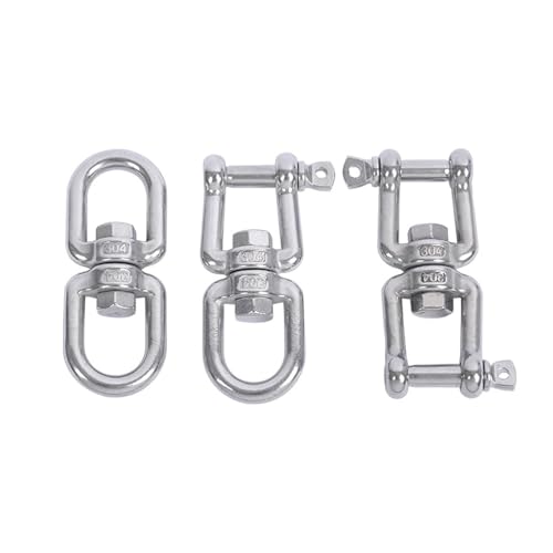 304 Edelstahl 360 Grad drehbarer 8-förmiger Kettensprengring Verbindungshaken Schwenkbares Universal-Hardware-Zubehör(OX Type M8) von OZXZH