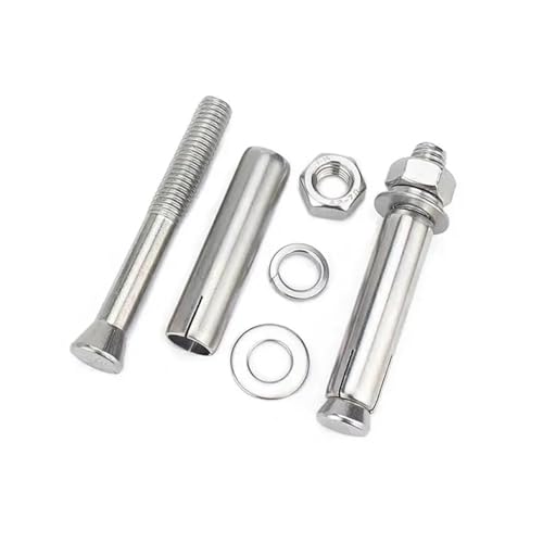 304 Edelstahl und 201 Stee Expansion Schrauben M6 M8 M10 M12 M14 M16 Beton Anker Bolzen Haken(201 M8x70 10PCS) von OZXZH