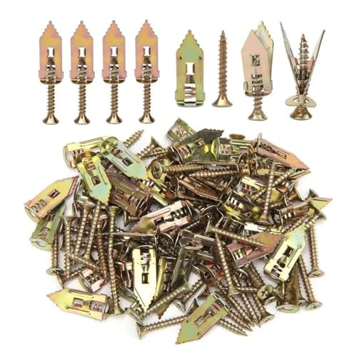 50 Set Hohlwandstecker Nagel-in Hammer Treiber Schraube verzinkt selbstbohrend selbstschneidend Kit Härte Metall(11 * 30mm) von OZXZH