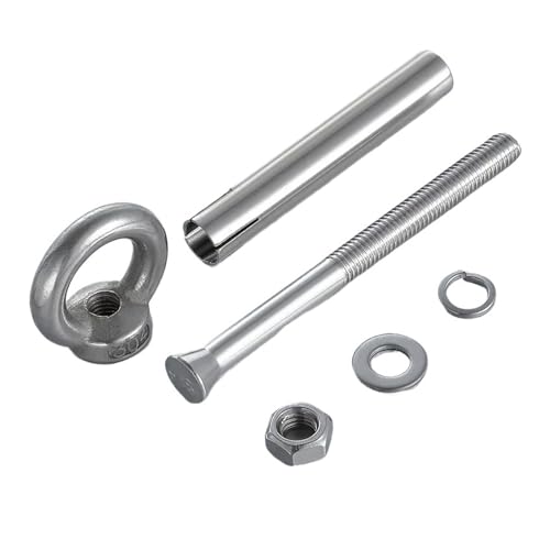 5Pcs Edelstahl Universal Ring Expansion Schraube Hülse Anker Beton Auge Bolzen Installation Artefakt Lange Haken(M10*100MM) von OZXZH