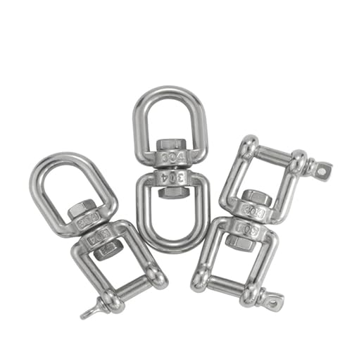 8-förmiger Drehring aus Edelstahl 304, Schnellentladehaken, Verbindungsschnalle, Doppelend-Ösenwirbel(Type-A M6(1pcs)) von OZXZH