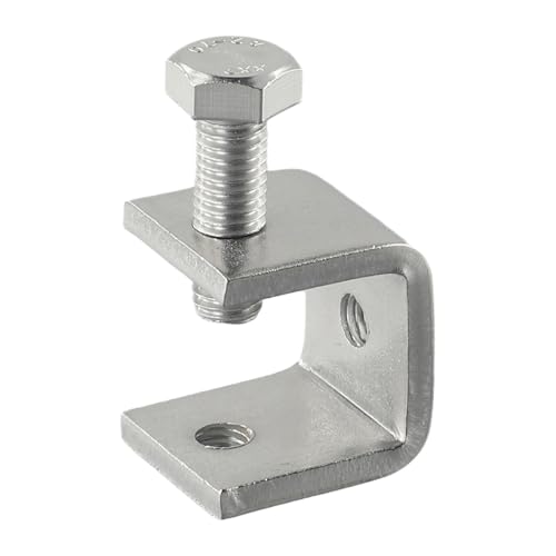 C-Klemme Backe U-förmiger Clip Silber Edelstahl Tisch mit Schraube 0-20mm 1/2/4pcs Kabine Schublade(1Pcs) von OZXZH